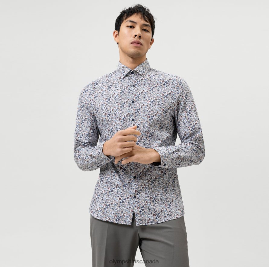 OLYMP Level Five 24/Seven Body Fit, Business Shirt, Modern Kent, Red H2P42H778 Clothing