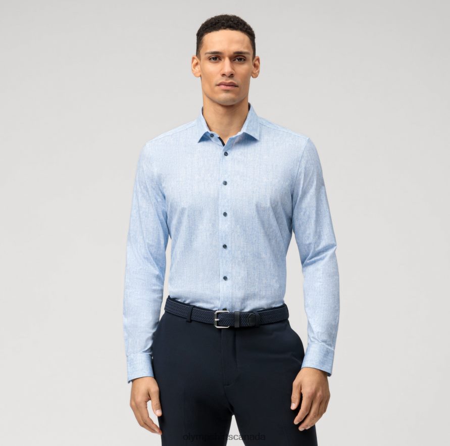 OLYMP Level Five 24/Seven Body Fit, Business Shirt, Modern Kent, Royal H2P42H595 Clothing