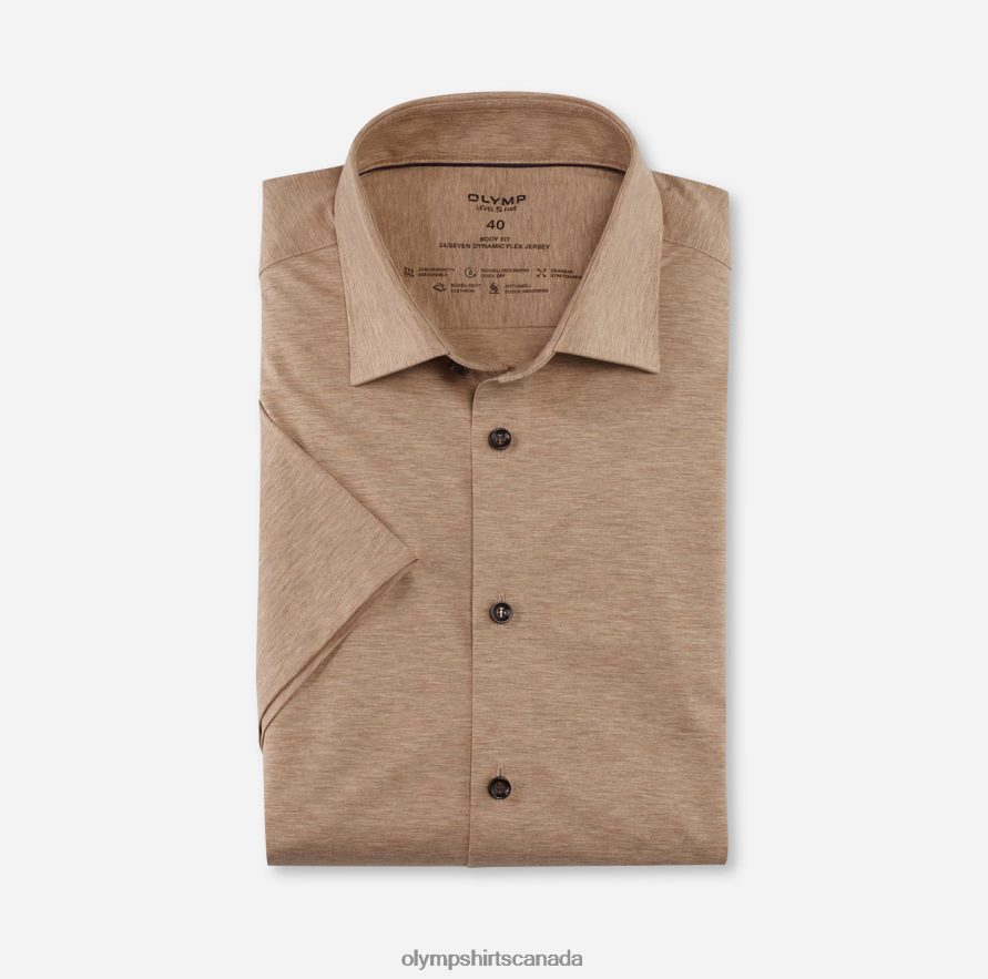 OLYMP Level Five 24/Seven Body Fit, Business Shirt, New York Kent, Natural H2P42H621 Clothing