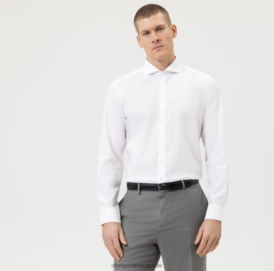 OLYMP Level Five Body Fit, Business Shirt, Cutaway, White H2P42H853 Clothing