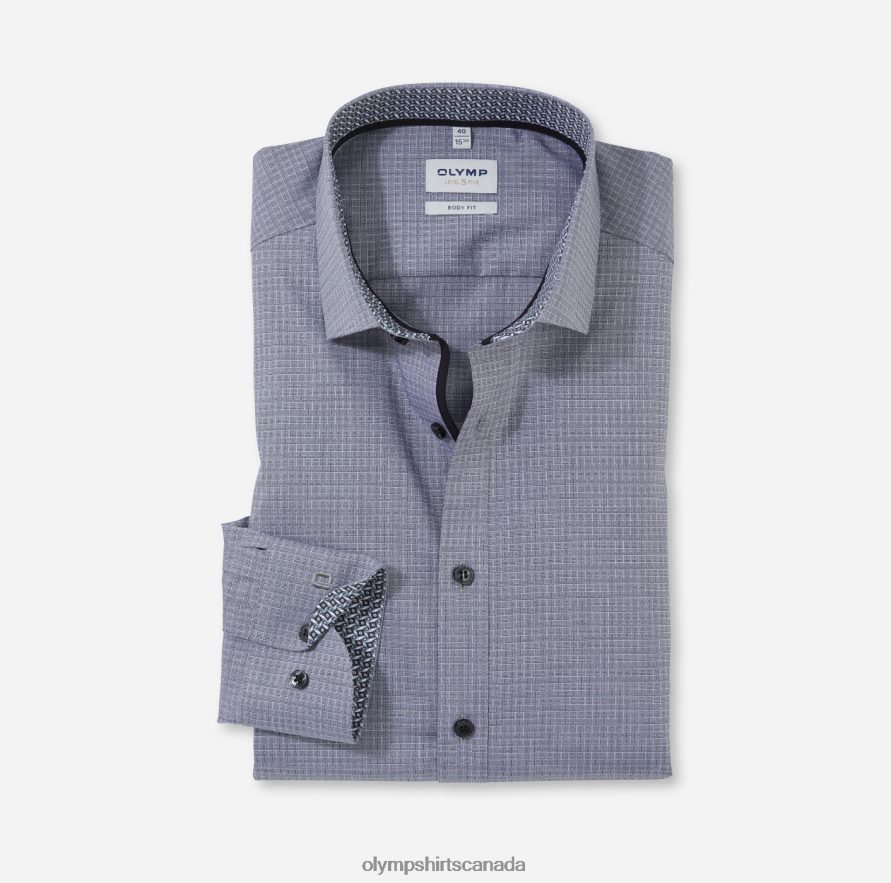 OLYMP Level Five Body Fit, Business Shirt, Long Sleeve Extra Long, Modern Kent, Black H2P42H907 Clothing