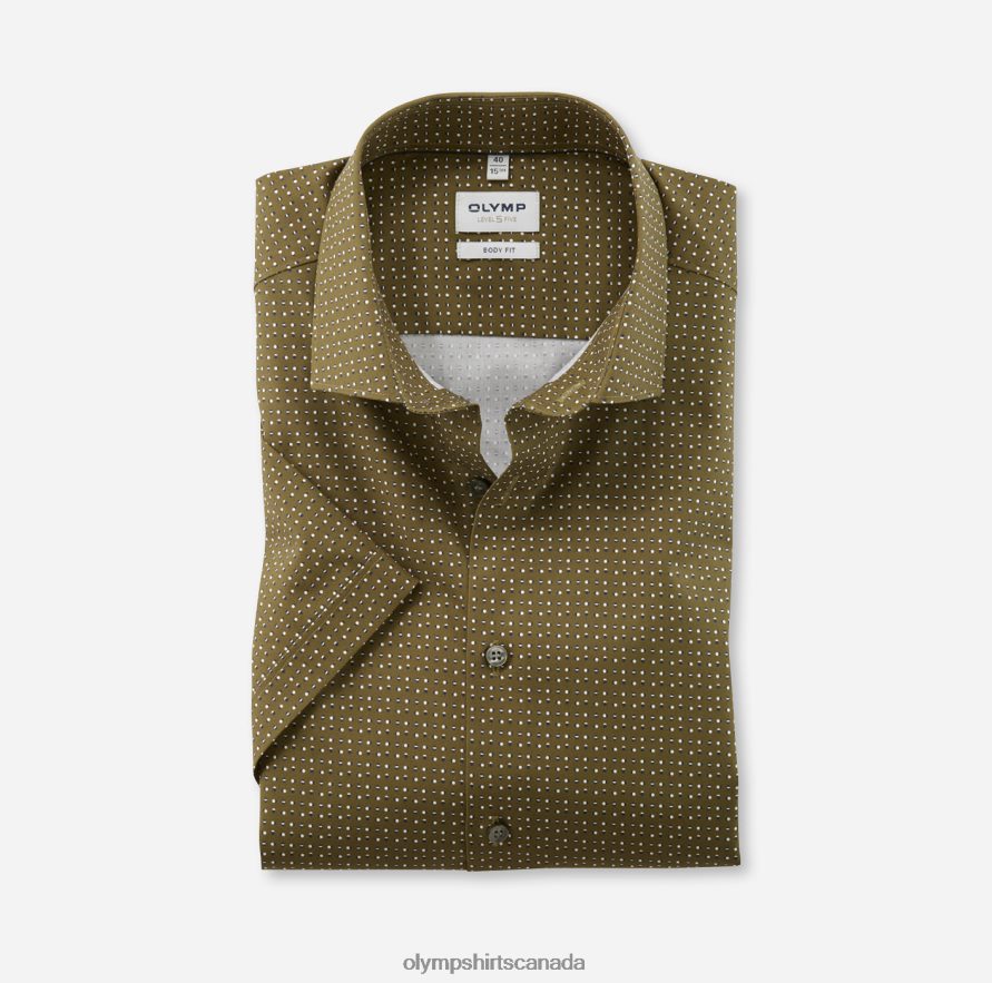 OLYMP Level Five Body Fit, Business Shirt, Modern Kent, Brass H2P42H667 Clothing