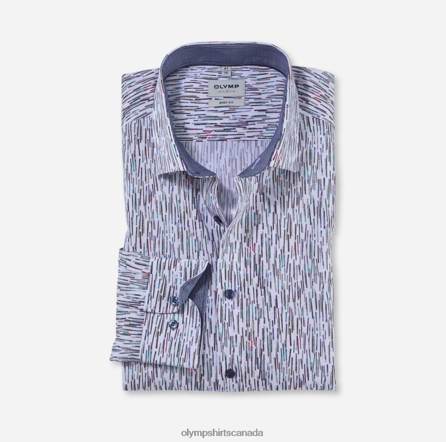 OLYMP Level Five Body Fit, Business Shirt, Modern Kent, Emerald H2P42H714 Clothing