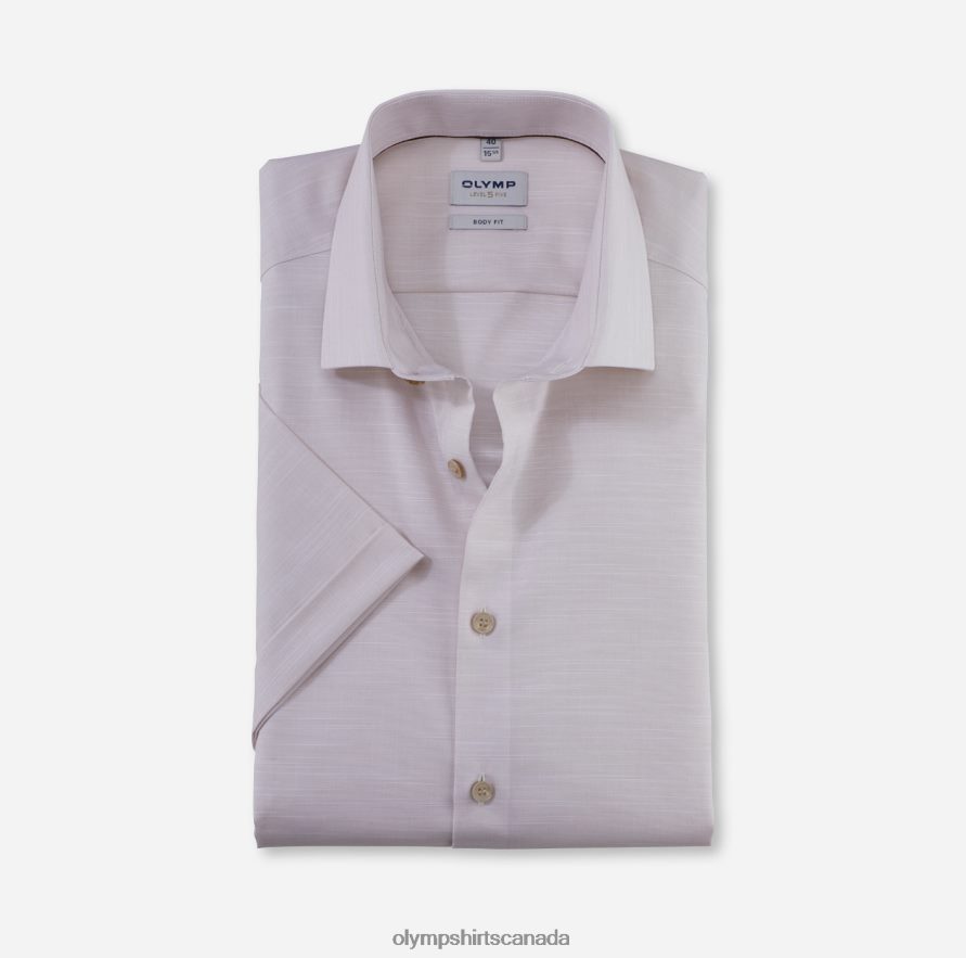 OLYMP Level Five Body Fit, Business Shirt, Modern Kent, Natural H2P42H606 Clothing