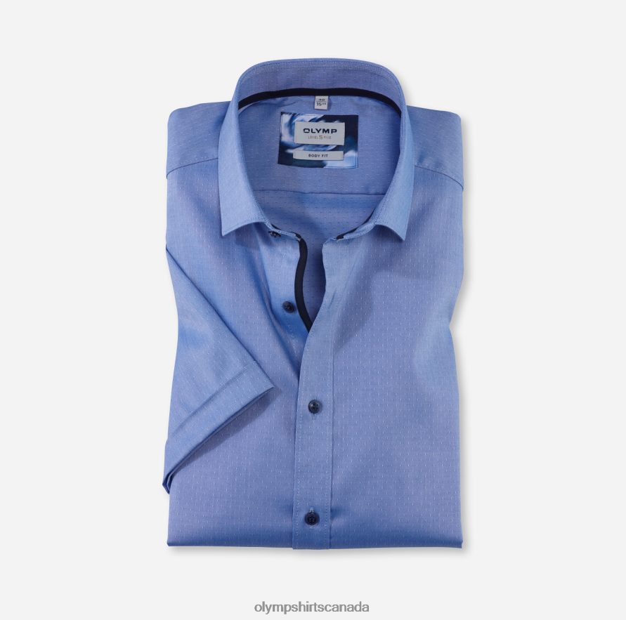 OLYMP Level Five Body Fit, Business Shirt, Modern Kent, Royal H2P42H651 Clothing
