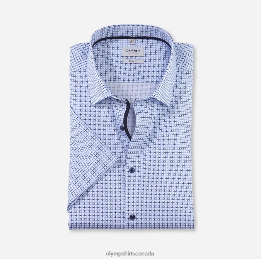 OLYMP Level Five Body Fit, Business Shirt, New York Kent, Bleu H2P42H428 Clothing
