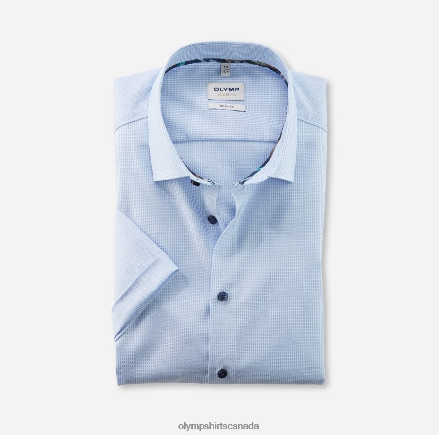 OLYMP Level Five Body Fit, Business Shirt, New York Kent, Bleu H2P42H456 Clothing