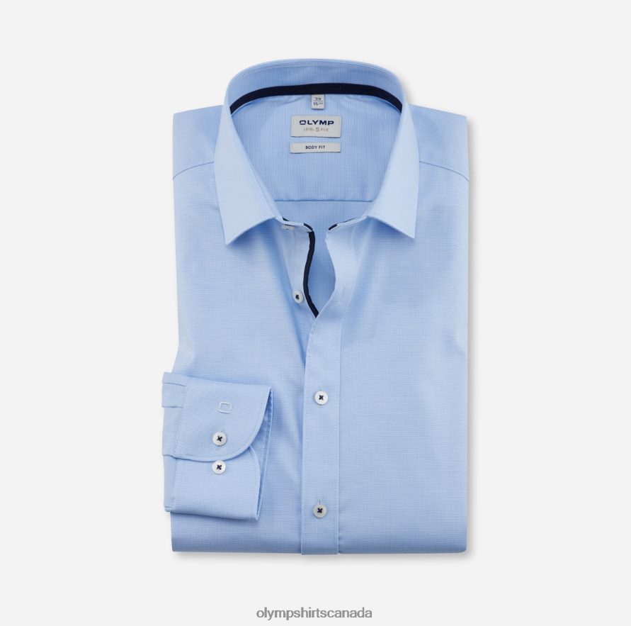 OLYMP Level Five Body Fit, Business Shirt, New York Kent, Bleu H2P42H592 Clothing