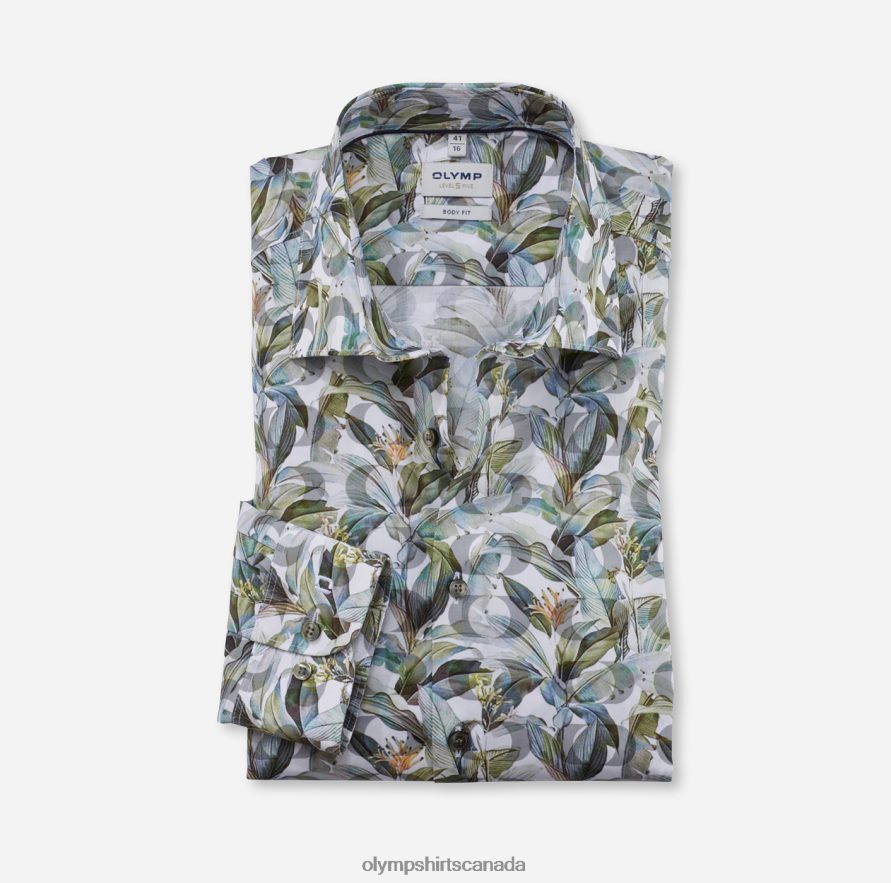 OLYMP Level Five Body Fit, Business Shirt, New York Kent, Brass H2P42H745 Clothing