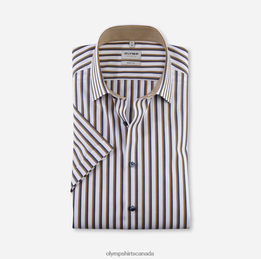 OLYMP Level Five Body Fit, Business Shirt, New York Kent, Brass H2P42H792 Clothing