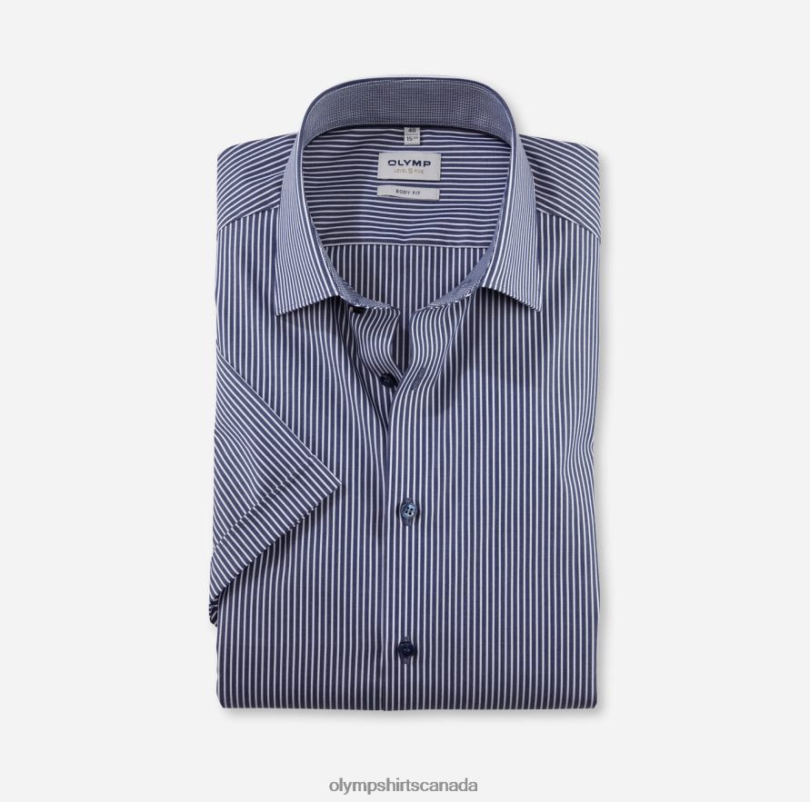 OLYMP Level Five Body Fit, Business Shirt, New York Kent, Marine H2P42H549 Clothing