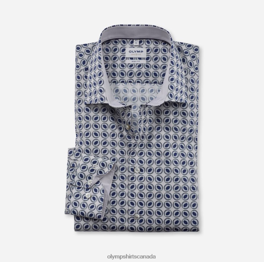 OLYMP Level Five Body Fit, Business Shirt, New York Kent, Taupe H2P42H741 Clothing