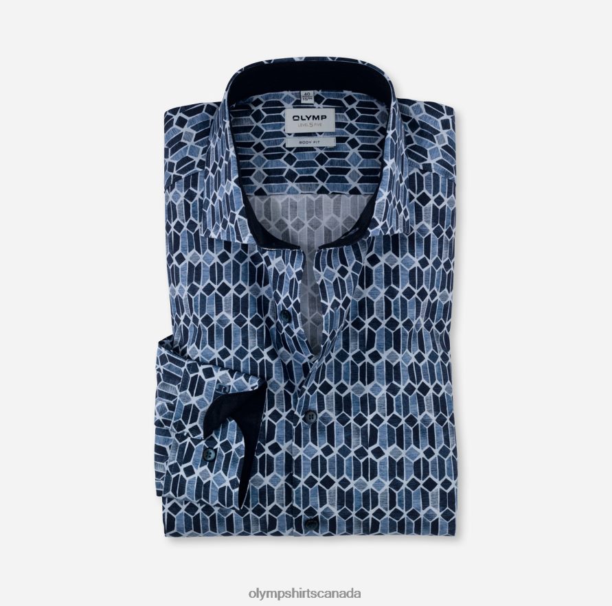 OLYMP Level Five Body Fit, Business Shirt, Royal Kent, Bleu H2P42H721 Clothing