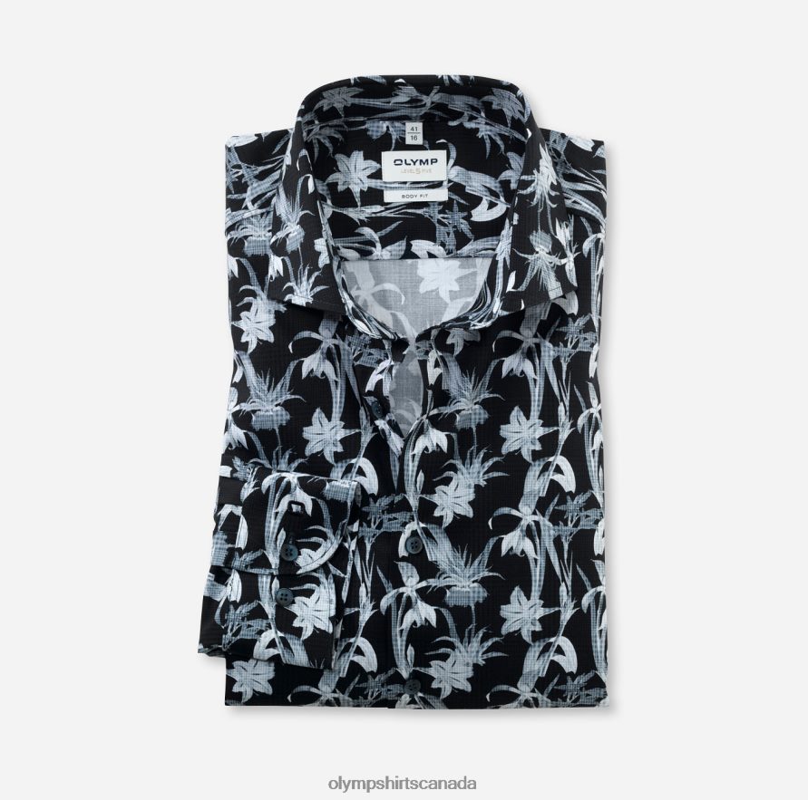 OLYMP Level Five Body Fit, Business Shirt, Royal Kent, Marine H2P42H406 Clothing