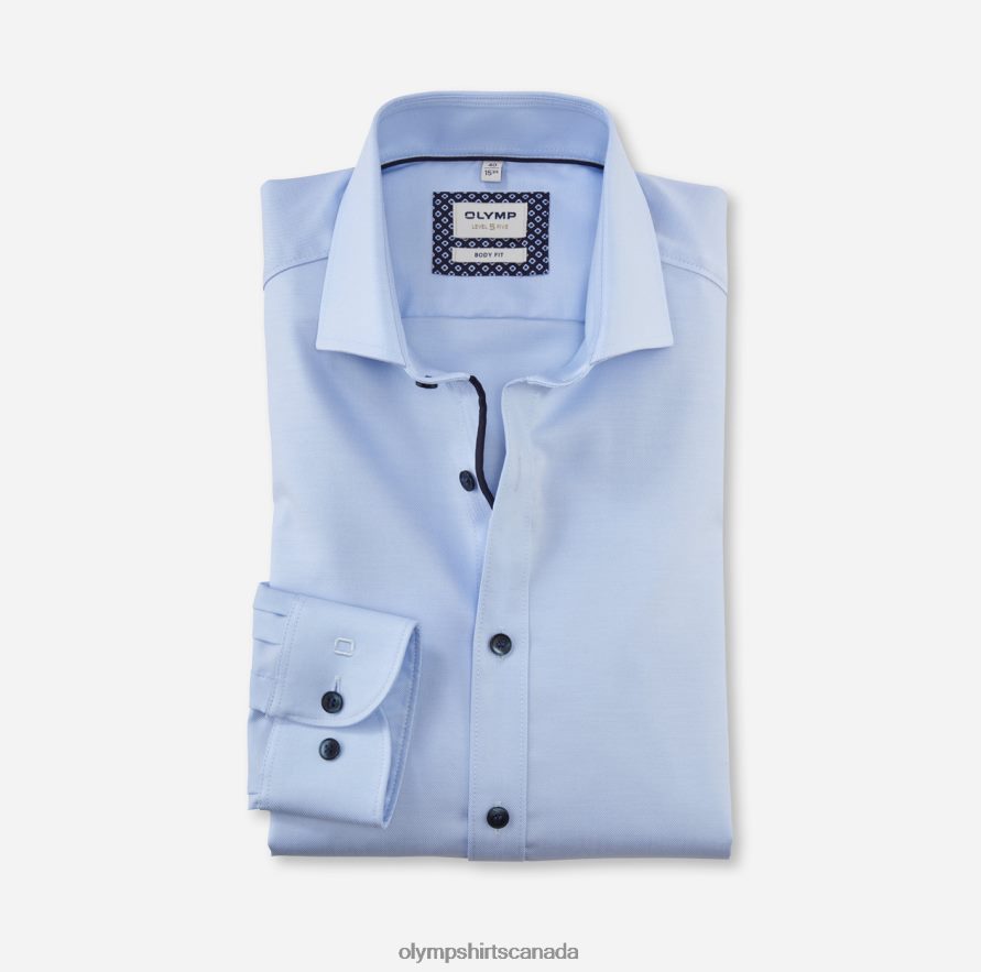 OLYMP Level Five Body Fit, Business Shirt, Royal Kent, Ozone H2P42H457 Clothing