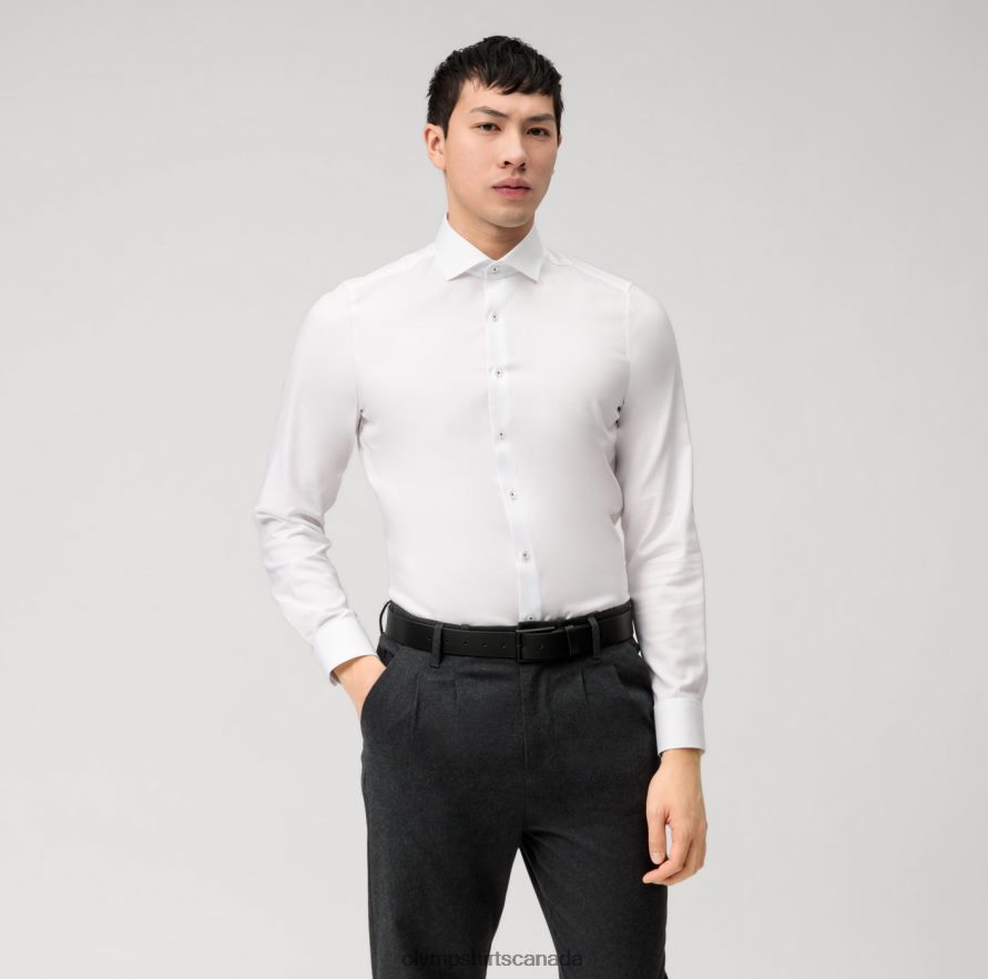 OLYMP Level Five Body Fit, Business Shirt, Royal Kent, White H2P42H697 Clothing