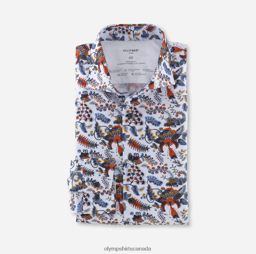 OLYMP Luxor 24/Seven Modern Fit, Business Shirt, Kent, Bleu H2P42H1211 Clothing