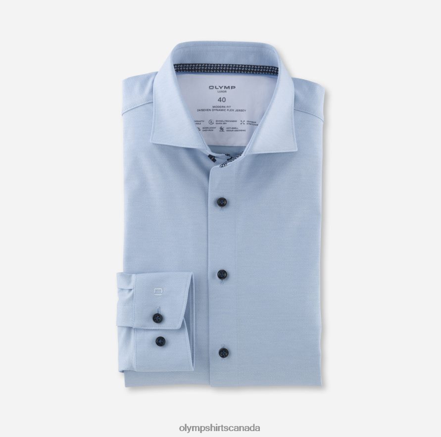 OLYMP Luxor 24/Seven Modern Fit, Business Shirt, Kent, Bleu H2P42H1257 Clothing