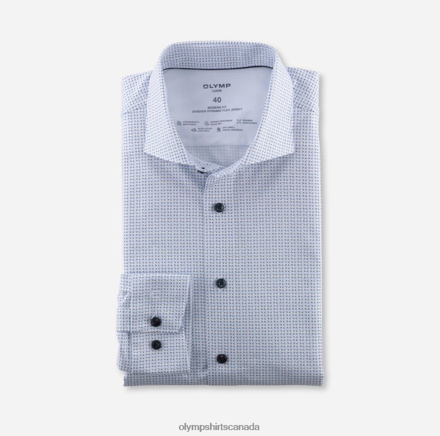 OLYMP Luxor 24/Seven Modern Fit, Business Shirt, Kent, Bleu H2P42H941 Clothing