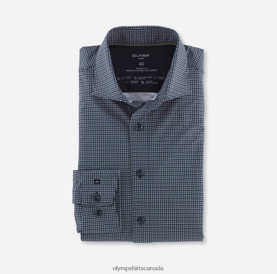 OLYMP Luxor 24/Seven Modern Fit, Business Shirt, Kent, Lime Green H2P42H982 Clothing