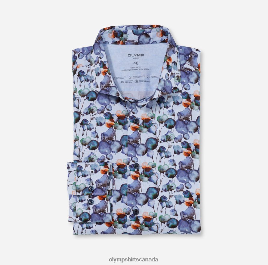 OLYMP Luxor 24/Seven Modern Fit, Business Shirt, Kent, Mandarin H2P42H1150 Clothing