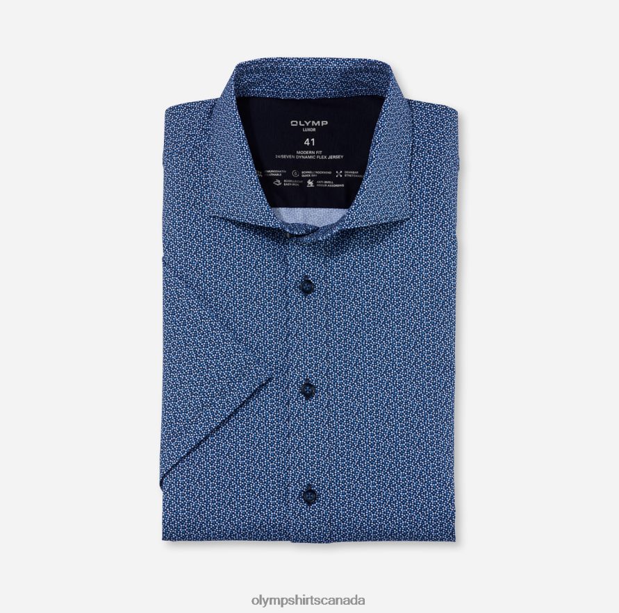 OLYMP Luxor 24/Seven Modern Fit, Business Shirt, Kent, Marine H2P42H1169 Clothing