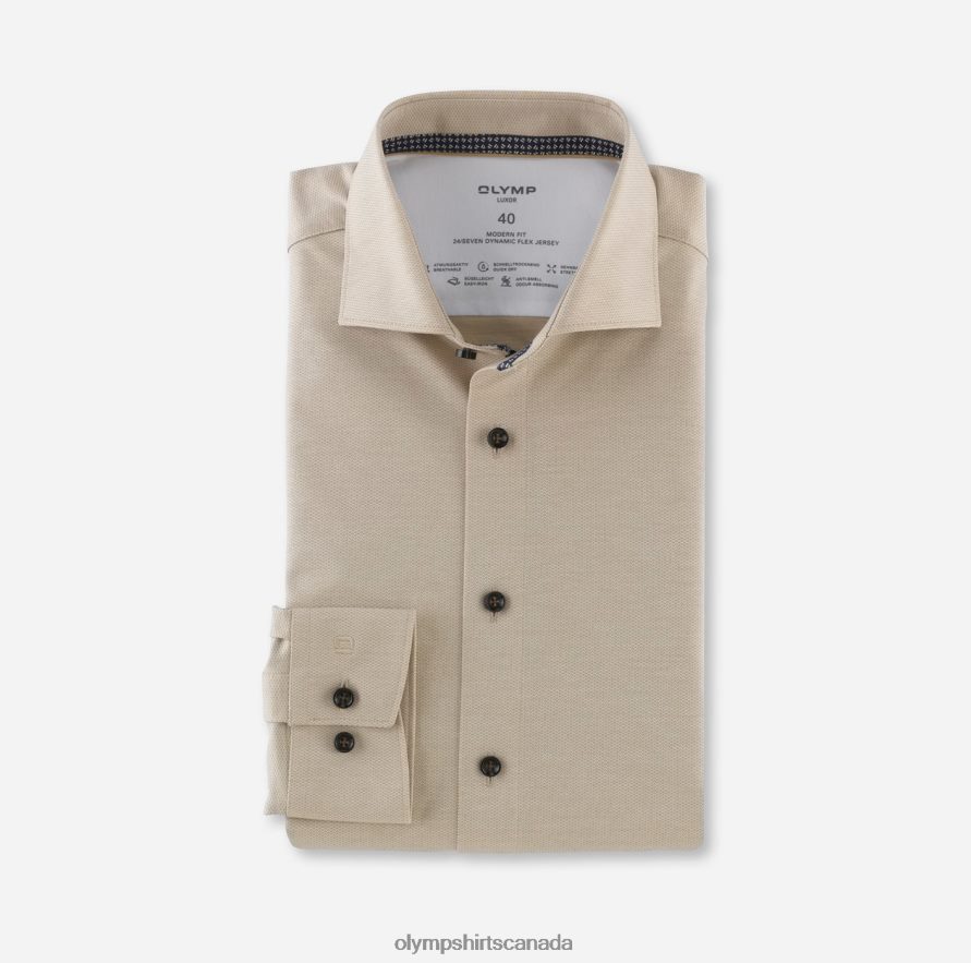 OLYMP Luxor 24/Seven Modern Fit, Business Shirt, Kent, Natural H2P42H1100 Clothing
