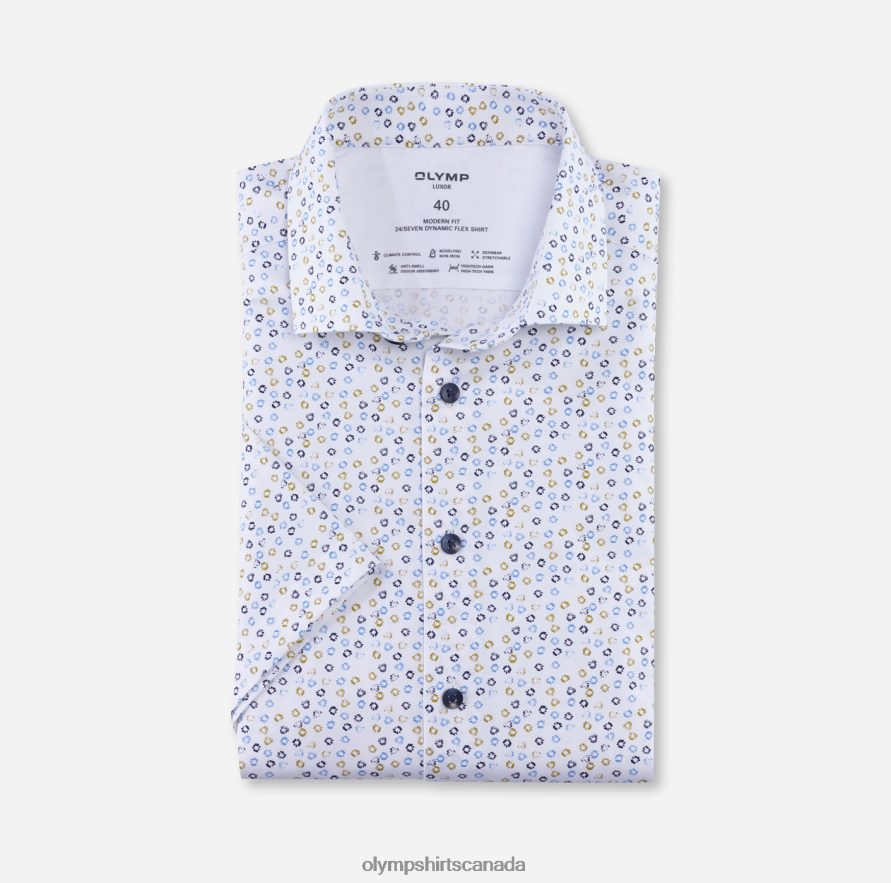 OLYMP Luxor 24/Seven Modern Fit, Business Shirt, Modern Kent, Lime H2P42H1119 Clothing