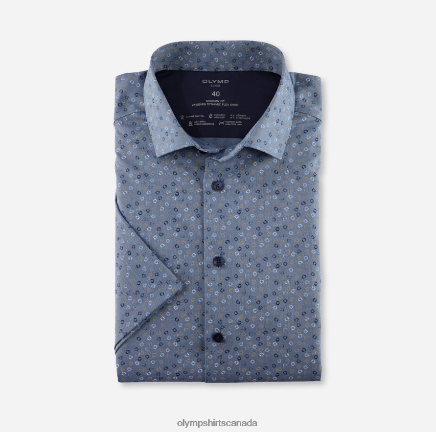 OLYMP Luxor 24/Seven Modern Fit, Business Shirt, Modern Kent, Natural H2P42H1025 Clothing