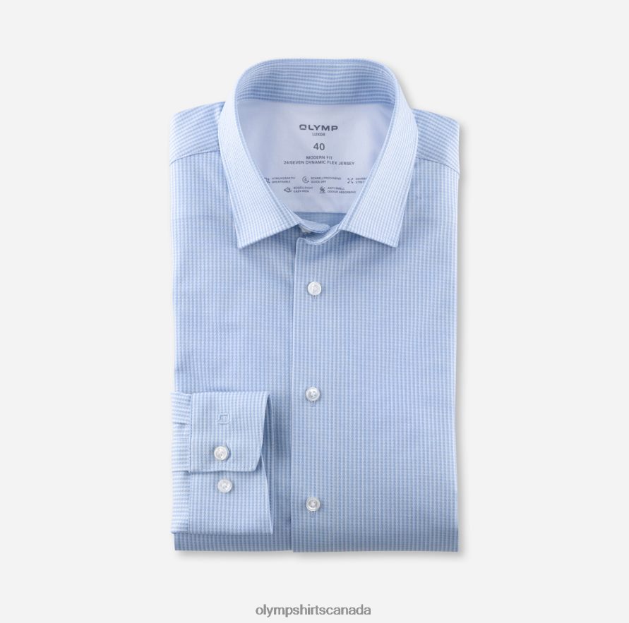 OLYMP Luxor 24/Seven Modern Fit, Business Shirt, New Kent, Bleu H2P42H1311 Clothing