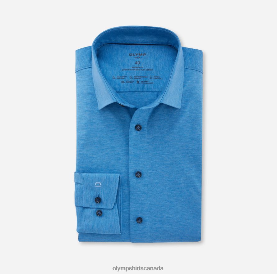 OLYMP Luxor 24/Seven Modern Fit, Business Shirt, New Kent, Blue H2P42H1235 Clothing