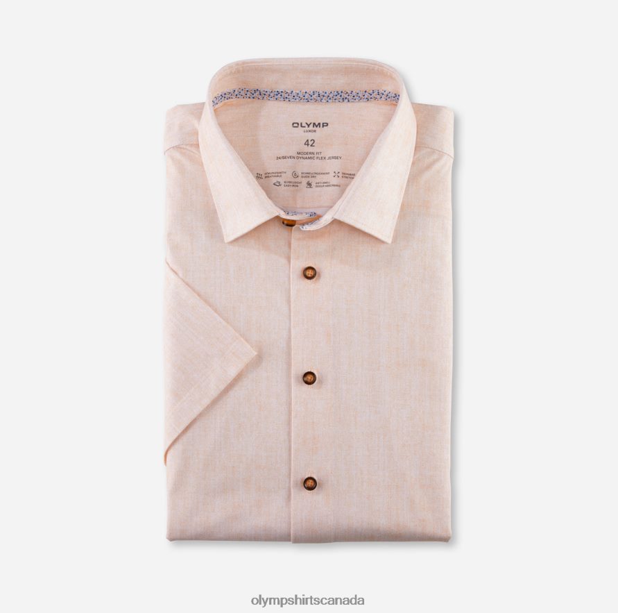 OLYMP Luxor 24/Seven Modern Fit, Business Shirt, New Kent, Mandarin H2P42H1198 Clothing