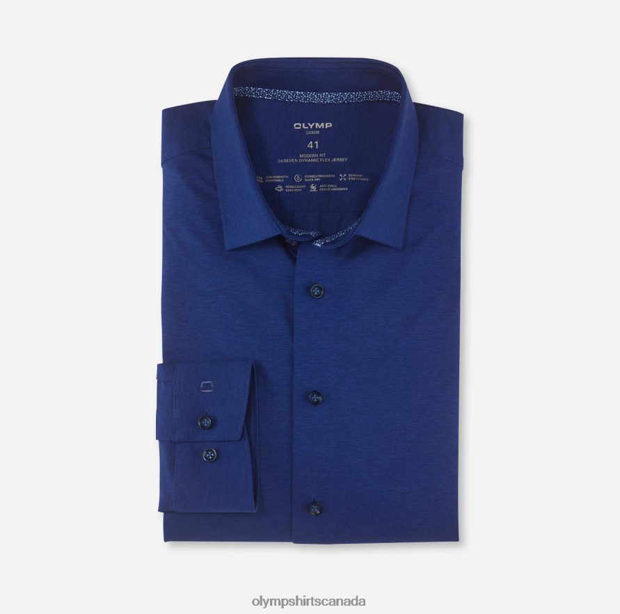 OLYMP Luxor 24/Seven Modern Fit, Business Shirt, New Kent, Royal H2P42H1173 Clothing