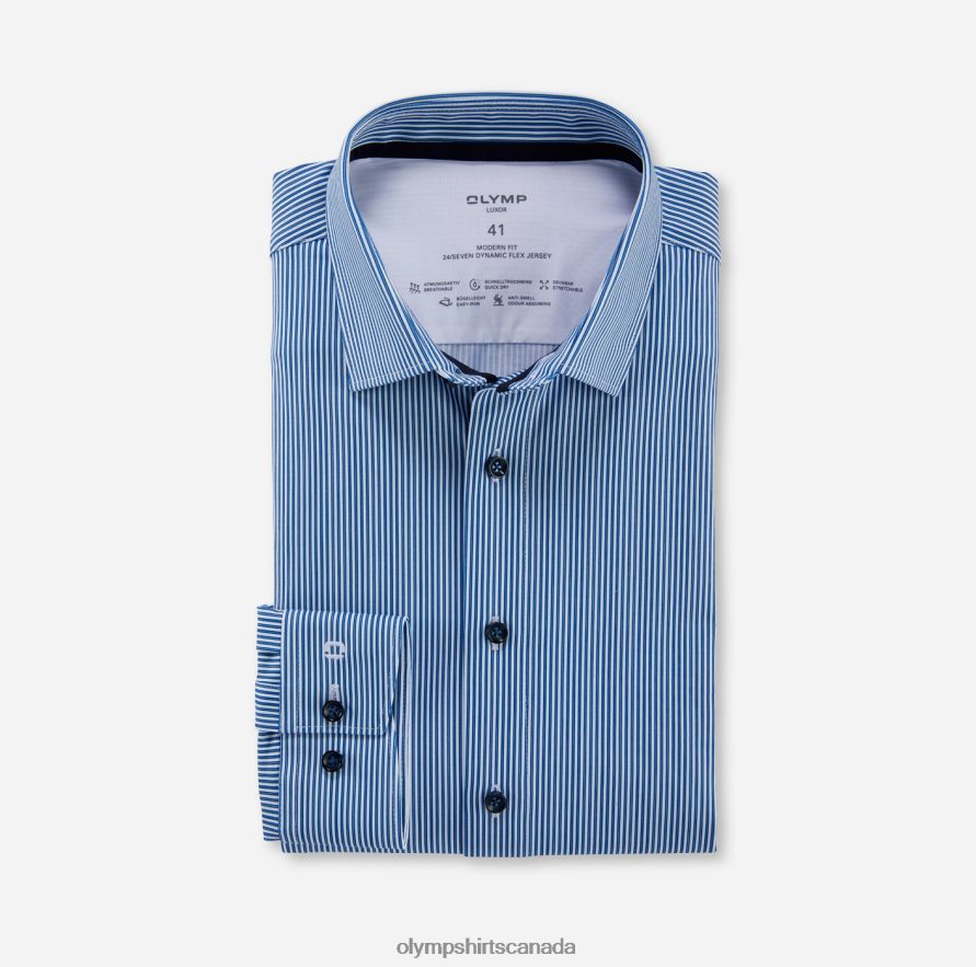 OLYMP Luxor 24/Seven Modern Fit, Business Shirt, New Kent, Royal H2P42H938 Clothing