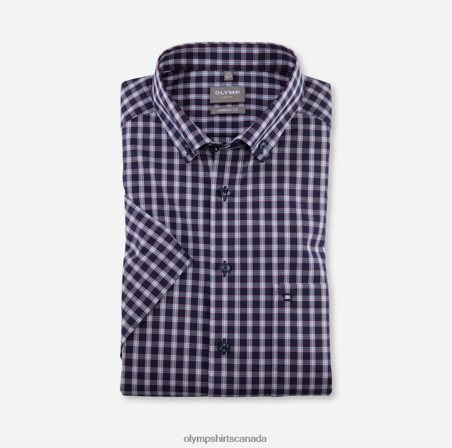 OLYMP Luxor Comfort Fit, Business Shirt, Button-Down, Red H2P42H1547 Clothing