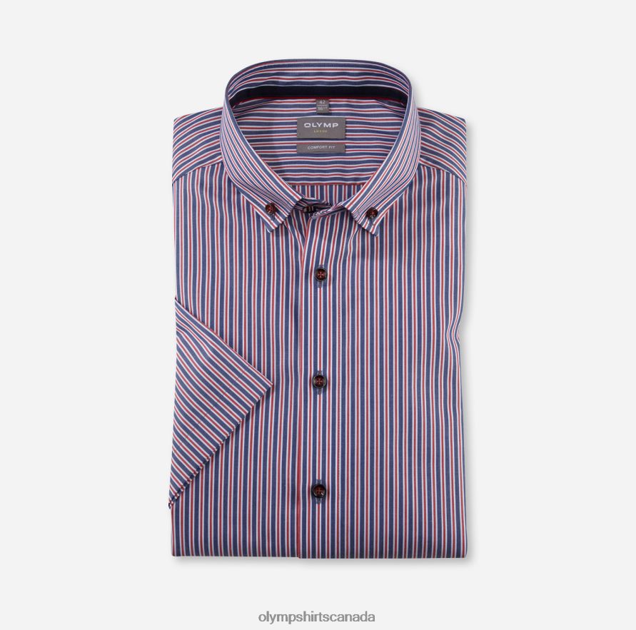 OLYMP Luxor Comfort Fit, Business Shirt, Button-Down, Red H2P42H1662 Clothing