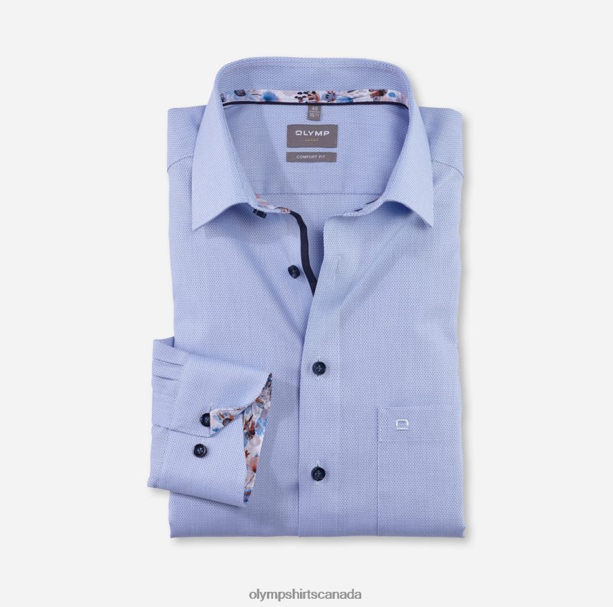 OLYMP Luxor Comfort Fit, Business Shirt, Long Sleeve Extra Long, New Kent, Bleu H2P42H1699 Clothing