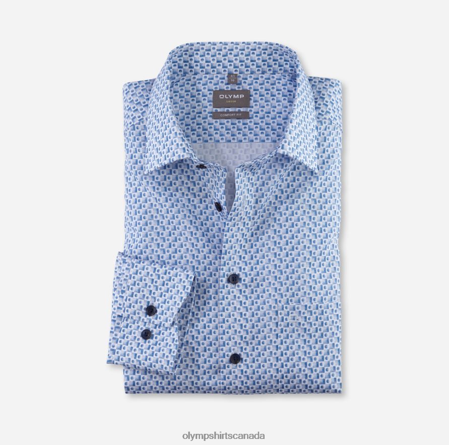 OLYMP Luxor Comfort Fit, Business Shirt, New Kent, Bleu H2P42H1490 Clothing