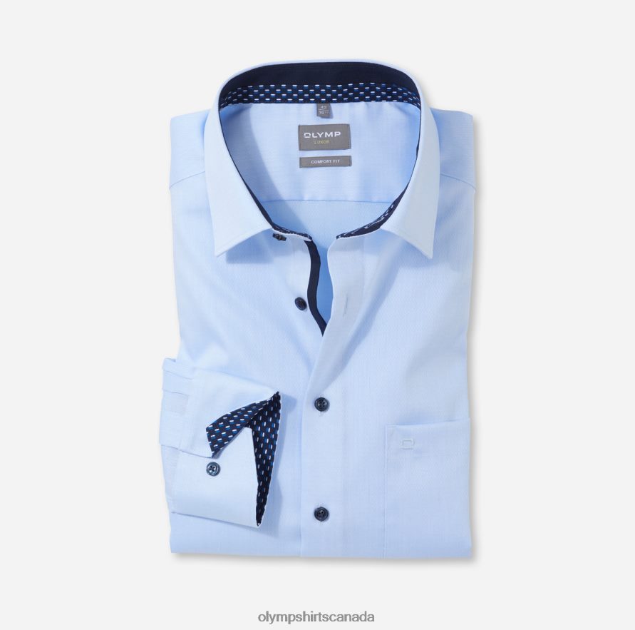 OLYMP Luxor Comfort Fit, Business Shirt, New Kent, Bleu H2P42H1574 Clothing