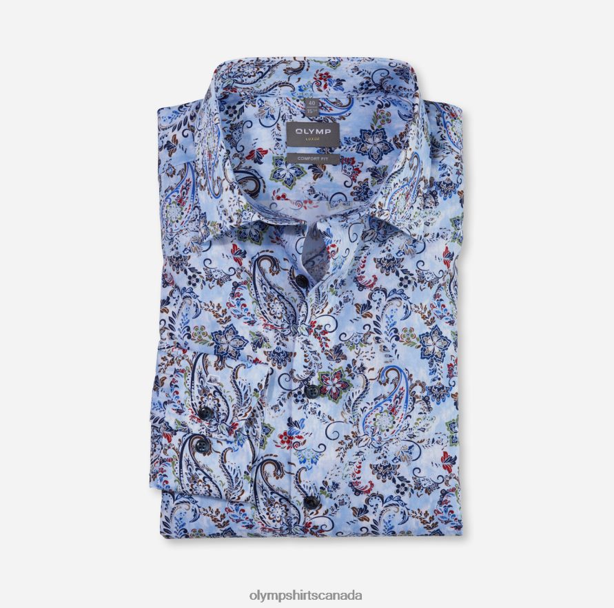 OLYMP Luxor Comfort Fit, Business Shirt, New Kent, Bleu H2P42H1605 Clothing