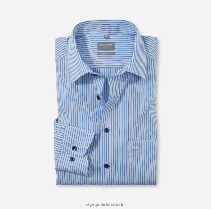 OLYMP Luxor Comfort Fit, Business Shirt, New Kent, Bleu H2P42H1607 Clothing
