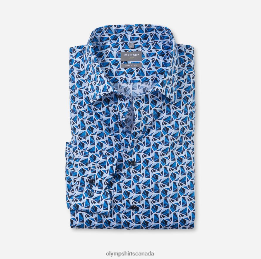 OLYMP Luxor Comfort Fit, Business Shirt, New Kent, Bleu H2P42H1608 Clothing
