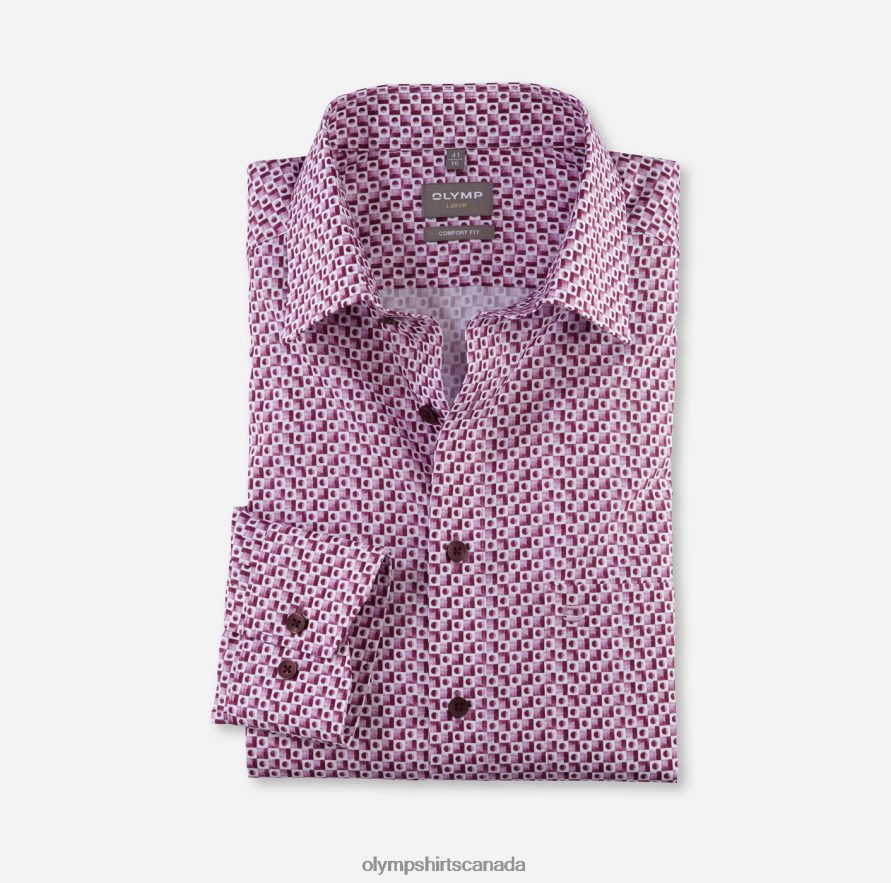 OLYMP Luxor Comfort Fit, Business Shirt, New Kent, Fuchsia H2P42H1500 Clothing