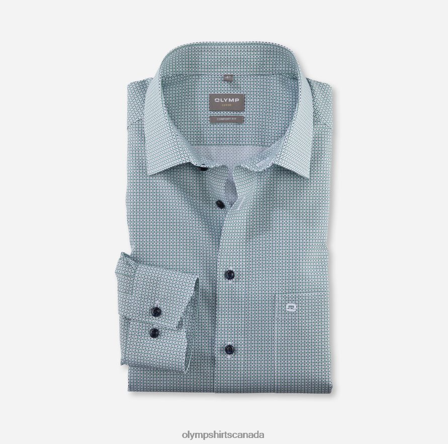 OLYMP Luxor Comfort Fit, Business Shirt, New Kent, Light Green H2P42H1573 Clothing