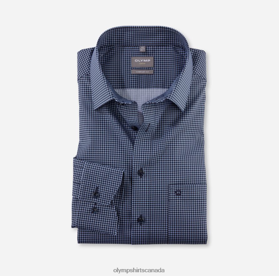 OLYMP Luxor Comfort Fit, Business Shirt, New Kent, Marine H2P42H1583 Clothing