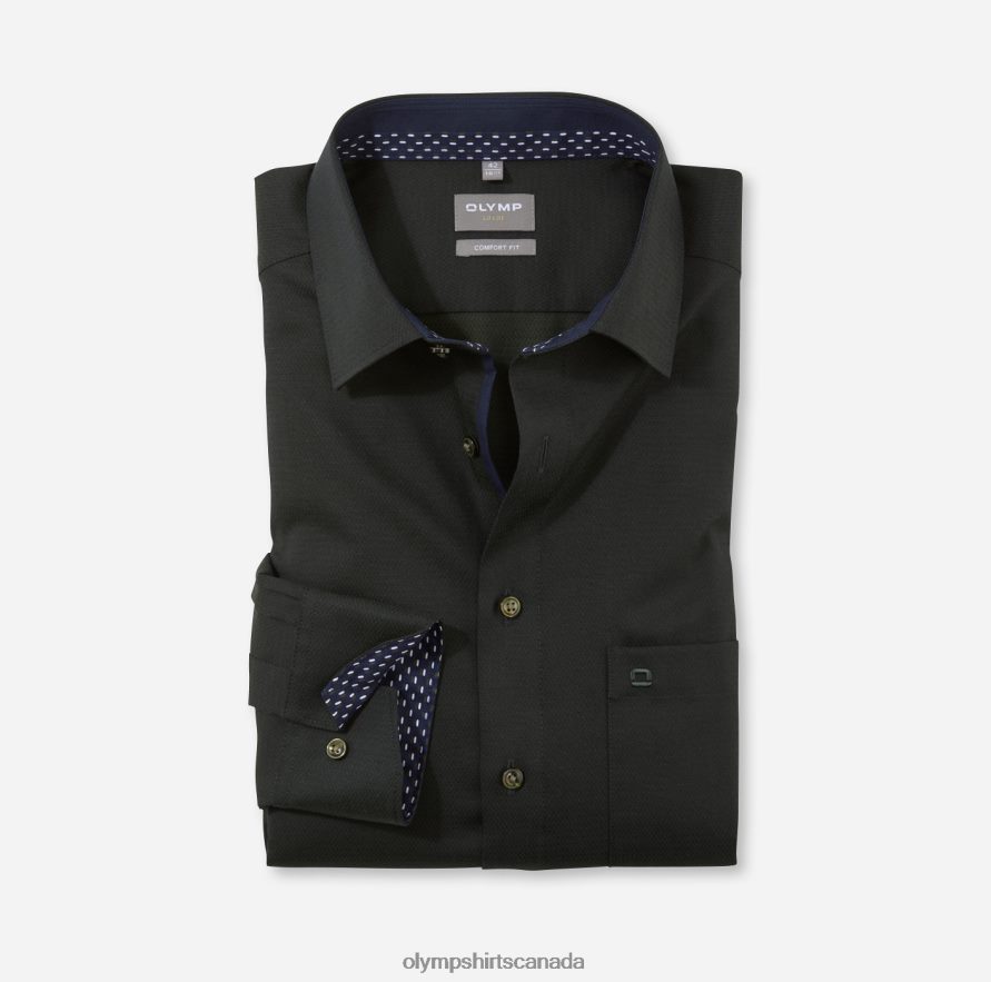 OLYMP Luxor Comfort Fit, Business Shirt, New Kent, Olive H2P42H1612 Clothing