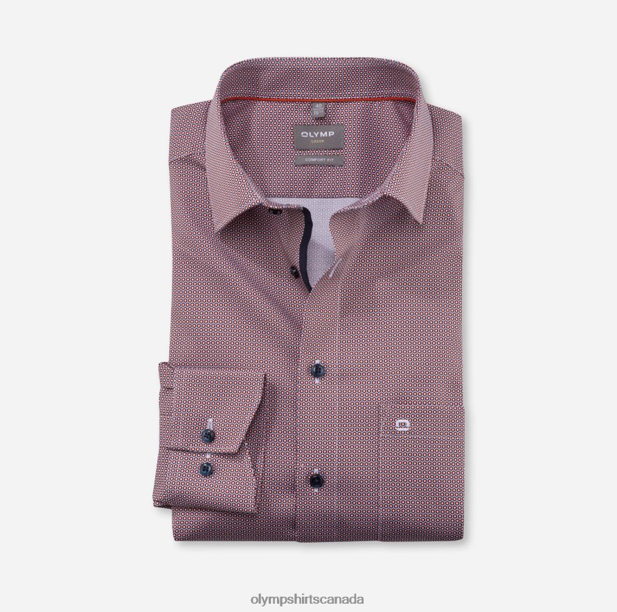 OLYMP Luxor Comfort Fit, Business Shirt, New Kent, Red Orange H2P42H1665 Clothing