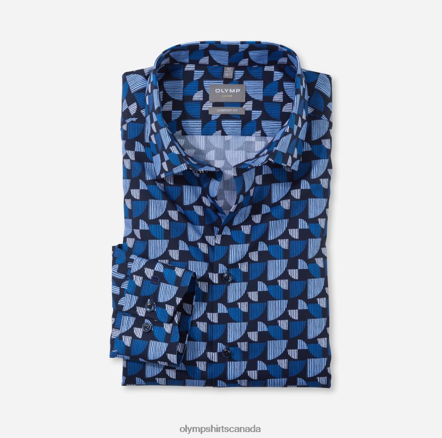 OLYMP Luxor Comfort Fit, Business Shirt, New Kent, Royal H2P42H1522 Clothing
