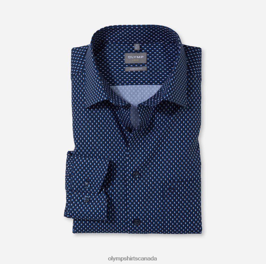 OLYMP Luxor Comfort Fit, Business Shirt, New Kent, Royal H2P42H1563 Clothing