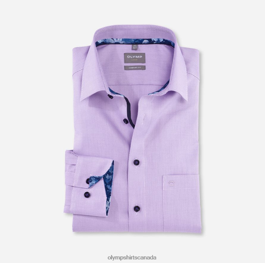 OLYMP Luxor Comfort Fit, Business Shirt, New Kent, Violet H2P42H1643 Clothing